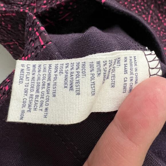 American Eagle US 6 Purple Jacquard Mini Pencil Skirt - Picture 6 of 6